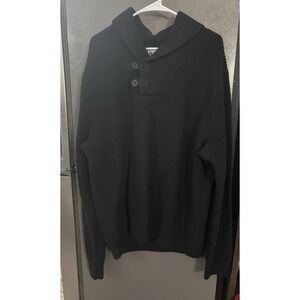 Duluth Trading Brigadier Sweater Men's 2XL Blue Shawl Collar Knit Cotton NWT